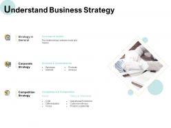 Understand business strategy corporate ppt powerpoint presentation slides