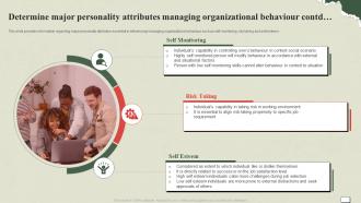 Understanding And Managing Life Determine Major Personality Attributes Managing Organizational Impactful Attractive