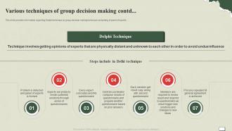 Understanding And Managing Life Various Techniques Of Group Decision Making Researched Attractive