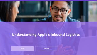 Understanding Apples Inbound Logistics PPT Presentation AT