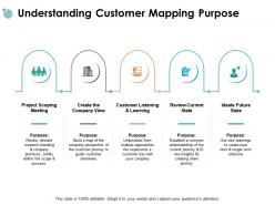 Understanding customer mapping purpose project scoping ppt powerpoint presentation icon tips