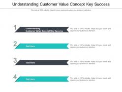 Understanding customer value concept key success ppt powerpoint presentation gallery cpb