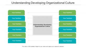 Understanding developing organizational culture ppt powerpoint presentation styles cpb