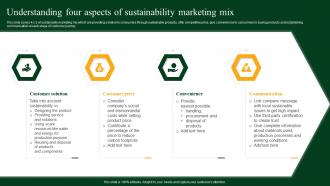Understanding Four Aspects Of Sustainability Marketing Mix Green Marketing
