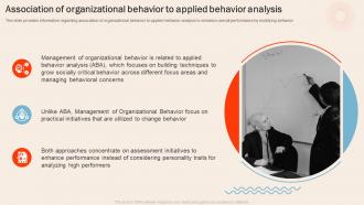 Understanding Human Workplace Association Of Organizational Behavior To Applied Behavior Analysis