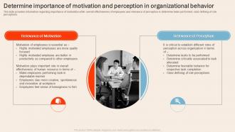Understanding Human Workplace Determine Importance Of Motivation And Perception