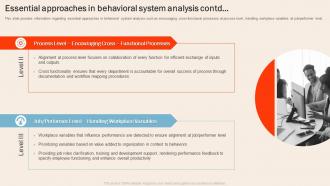 Understanding Human Workplace Essential Approaches In Behavioural System Analysis Compatible Good