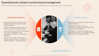 Understanding Human Workplace Essential Tools Utilized In Performance Management
