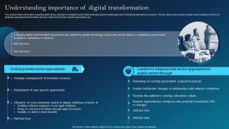 Understanding Importance Of Digital Transformation Digital Services Playbook For Technological Advancement