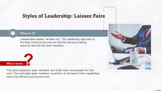 Understanding Laissez Faire Style Of Leadership Training Ppt