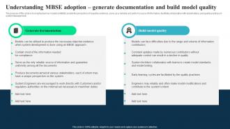 Understanding MBSE Adoption Generate Documentation Integrated Modelling And Engineering