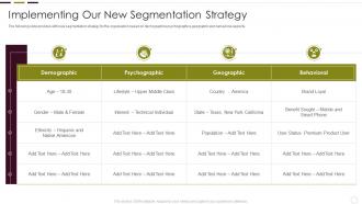 Understanding New Product Impact On Market Implementing Our New Segmentation Strategy