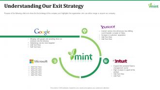Understanding our exit strategy mint investor funding elevator ppt slides