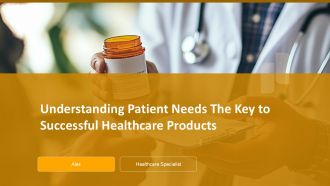 Understanding Patient Needs The Key To Successful Healthcare Products PPT Structure ACP