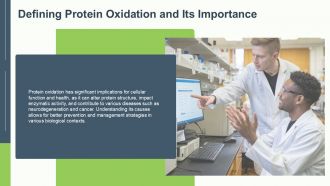 Understanding Protein Oxidation Causes And Effects PPT PowerPoint ST AI Good Idea
