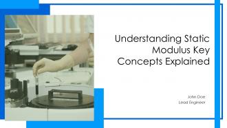 Understanding Static Modulus Key Concepts Explained PPT Example ST AI