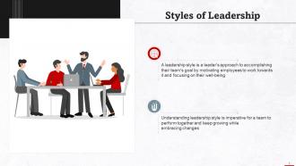 Understanding Styles Of Leadership Training Ppt