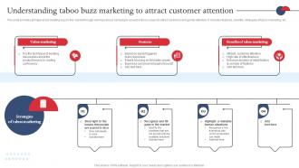 Understanding Taboo Buzz Marketing To Attract Customer Strategies For Adopting Buzz Marketing MKT SS V