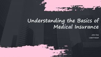 Understanding The Basics Of Medical Insurance PPT Sample ACP