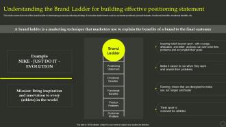 Understanding The Brand Ladder For Building Effective Positioning Effective Positioning Strategy Product