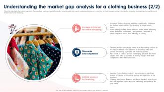 Understanding The Market Gap Analysis For A Clothing Business Clothing Brand Business Plan BP SS Ideas Pre-designed