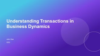 Understanding Transactions In Business Dynamics PPT Summary AT