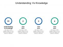 Understanding vs knowledge ppt powerpoint presentation gallery vector cpb