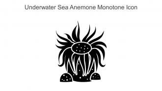 Underwater Sea Anemone Monotone Icon In Powerpoint Pptx Png And Editable Eps Format