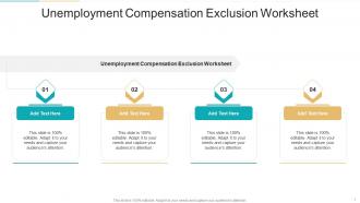 Unemployment Compensation Exclusion Worksheet In Powerpoint And Google Slides Cpb