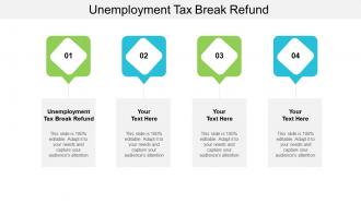Unemployment tax break refund ppt powerpoint presentation icon slides cpb