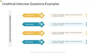 Unethical Interview Questions Examples In Powerpoint And Google Slides Cpb