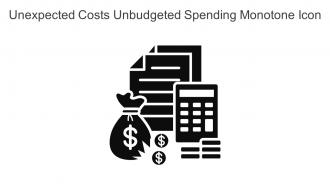 Unexpected Costs Unbudgeted Spending Monotone Icon In Powerpoint Pptx Png And Editable Eps Format