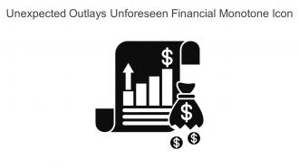 Unexpected Outlays Unforeseen Financial Monotone Icon In Powerpoint Pptx Png And Editable Eps Format