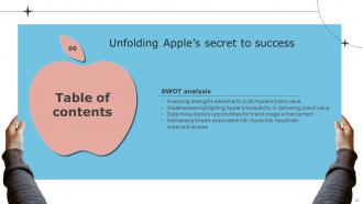 Unfolding Apples Secret To Success Branding CD V Slides Unique
