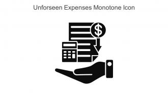 Unforseen Expenses Monotone Icon In Powerpoint Pptx Png And Editable Eps Format
