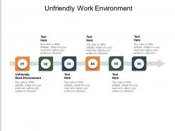 Unfriendly work environment ppt powerpoint presentation infographics pictures cpb