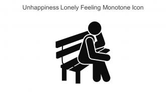 Unhappiness Lonely Feeling Monotone Icon In Powerpoint Pptx Png And Editable Eps Format