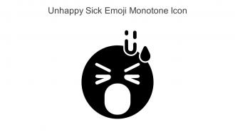 Unhappy Sick Emoji Monotone Icon In Powerpoint Pptx Png And Editable Eps Format