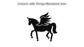 Unicorn With Wings Monotone Icon In Powerpoint Pptx Png And Editable Eps Format