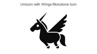 Unicorn With Wings Monotone Icons In Powerpoint Pptx Png And Editable Eps Format