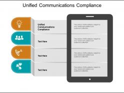 Unified communications compliance ppt powerpoint presentation outline show cpb