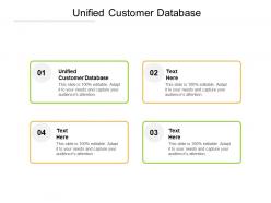 Unified customer database ppt powerpoint presentation icon layout ideas cpb
