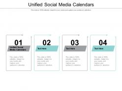 Unified social media calendars ppt powerpoint presentation themes cpb