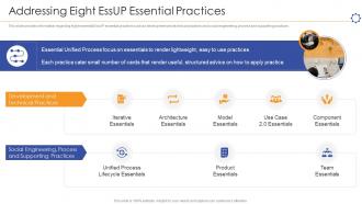 Unified software development process it eight essup essential practices