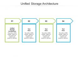 Unified storage architecture ppt powerpoint presentation inspiration guidelines cpb