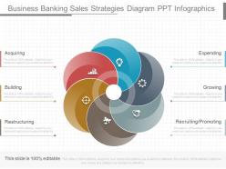Unique business banking sales strategies diagram ppt infographics
