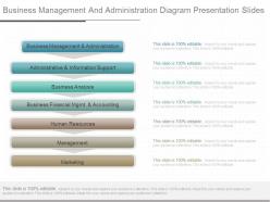Unique business management and administration diagram presentation slides