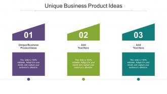 Unique Business Product Ideas Ppt Powerpoint Presentation Styles Templates Cpb