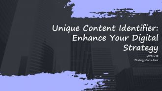 Unique Content Identifier Enhance Your Digital Strategy PPT Template ST AI