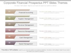 Unique corporate financial prospectus ppt slides themes